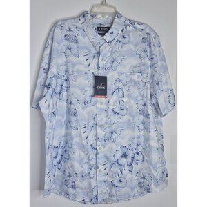 NWT  CHAPS Go Untuckwd Hawaiian Button Up Short Sleeve Shirt Men's Size XXL